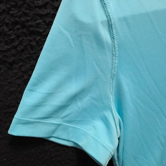 Athletic Works Womens T-Shirt Blue Size Medium Polyester Blend Stretch Pullover - Picture 11 of 12